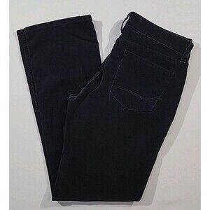 NYDJ Corduroy Pants Women's Size 6P Lift Tuck Technology Black Straight Leg